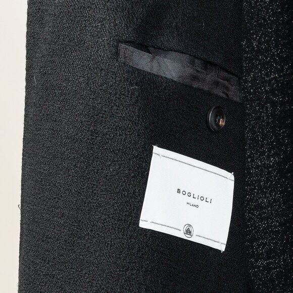 Boglioli Black Virgin Wool Knit K-Jacket Blazer - Picture 9 of 12